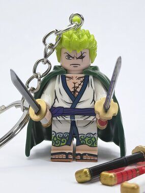 One Piece Roronoa Zoro Keychain Anime Figure Cute Toy Collectible